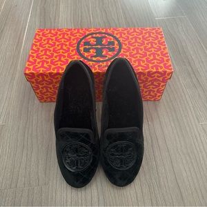 TORY BURCH Black Quilted Billy Slipper